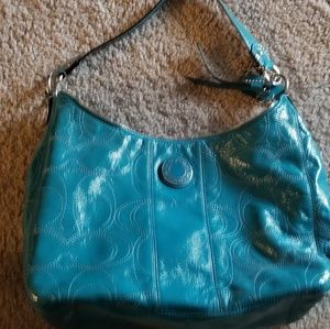 Coach Turquoise large hobo bag